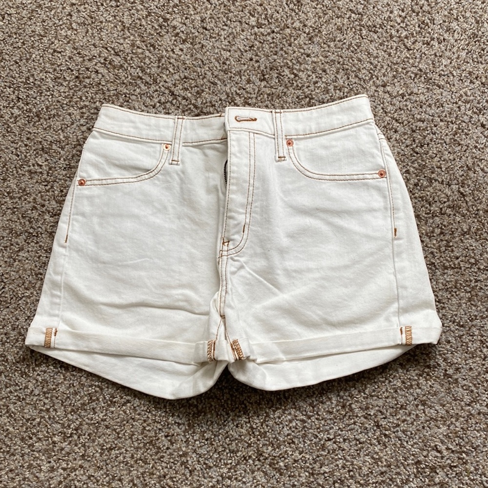 White Denim Shorts